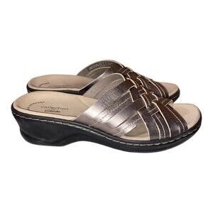 CLARKS Collection Ultimate Comfort Lexi Selina Women's Wedge Slide Sandals Sz 6